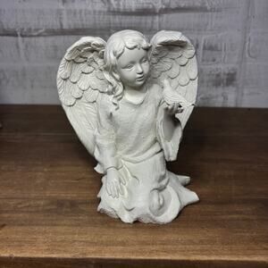 Angel Holding A Bird In One Hand Indoor Outdoor Statue